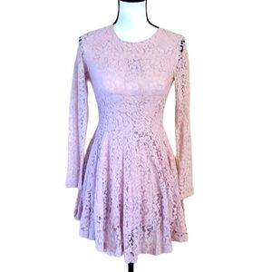 H&M Lace Dress in Blush Pink